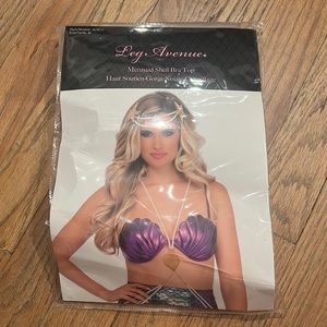 Brand new ariel mermaid purple shell bra costume